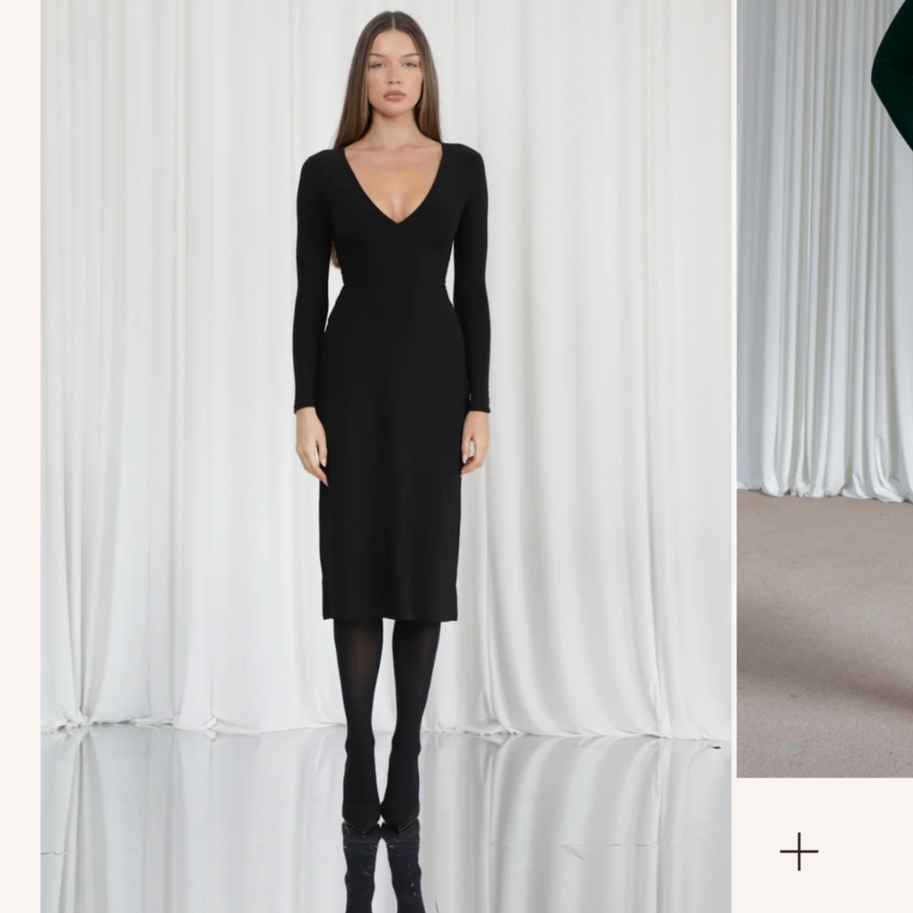 Chic Black Long Sleeve Dress